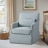 Martha Stewart London Swivel Upholstered Armchair