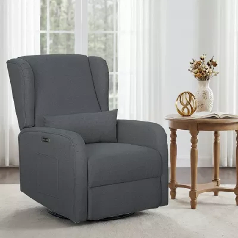 Madison Park Curved Slope-Arm Recliner