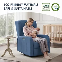 Madison Park Curved Slope-Arm Recliner