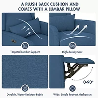 Madison Park Curved Slope-Arm Recliner