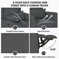Madison Park Curved Slope-Arm Recliner