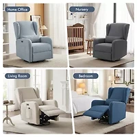 Madison Park Curved Slope-Arm Recliner