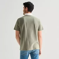 St. John's Bay Rugby Mens Classic Fit Short Sleeve Polo Shirt