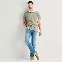 St. John's Bay Rugby Mens Classic Fit Short Sleeve Polo Shirt