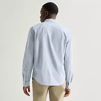 mutual weave Mens Long Sleeve Classic Fit Button-Down Shirt