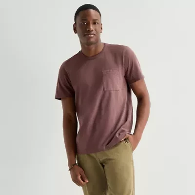 mutual weave Sueded Jersey Mens Crew Neck Short Sleeve T-Shirt