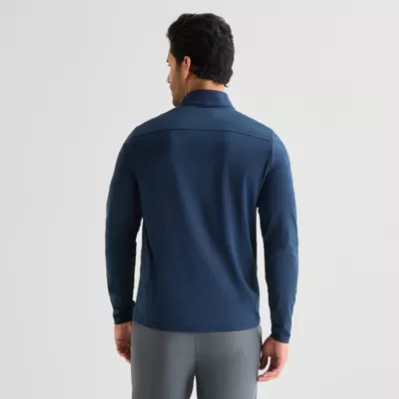 Xersion Mens Mock Neck Long Sleeve Quarter-Zip Pullover