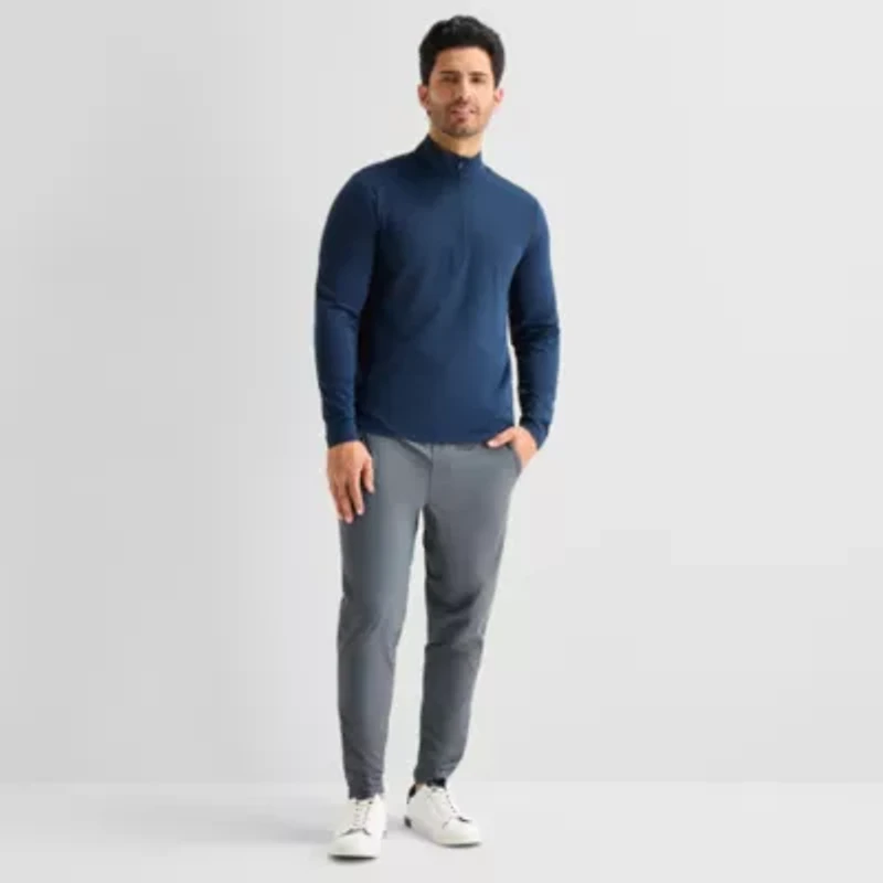 Xersion Mens Mock Neck Long Sleeve Quarter-Zip Pullover