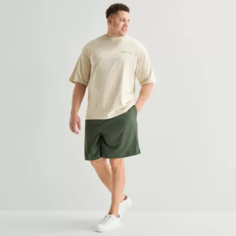 Xersion Mens Crew Neck Short Sleeve Oversized Big and Tall Graphic T-Shirt