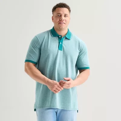 St. John's Bay Essential Oxford Big and Tall Mens Classic Fit Short Sleeve Polo Shirt