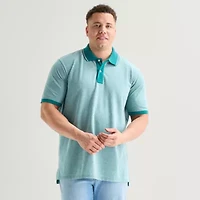 St. John's Bay Essential Oxford Big and Tall Mens Classic Fit Short Sleeve Polo Shirt