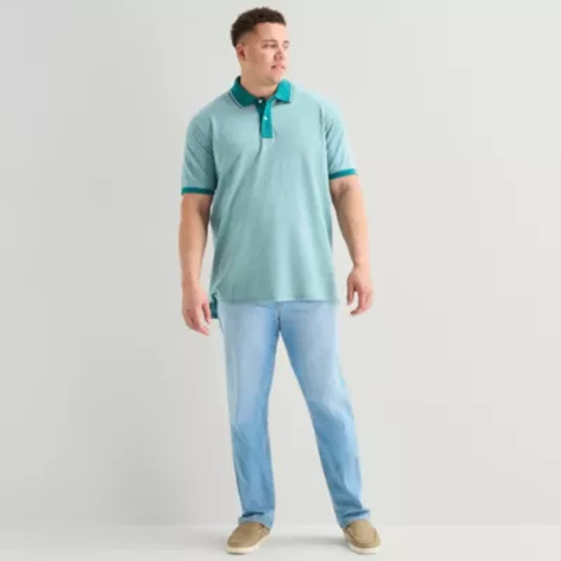 St. John's Bay Essential Oxford Big and Tall Mens Classic Fit Short Sleeve Polo Shirt