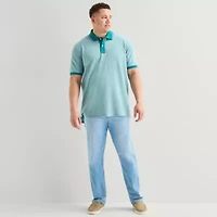 St. John's Bay Essential Oxford Big and Tall Mens Classic Fit Short Sleeve Polo Shirt