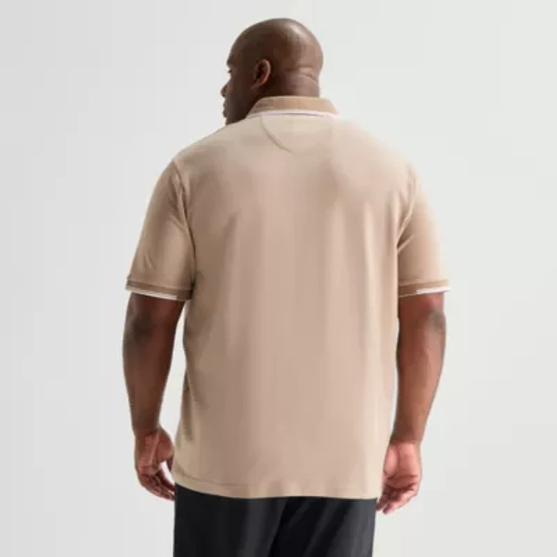 Shaquille O'Neal XLG™ Game On Big and Tall Mens Regular Fit Short Sleeve Polo Shirt