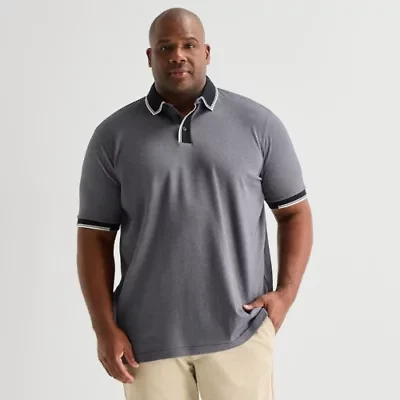 Shaquille O'Neal XLG™ Game On Big and Tall Mens Regular Fit Short Sleeve Polo Shirt