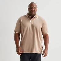 Shaquille O'Neal XLG™ Game On Big and Tall Mens Regular Fit Short Sleeve Polo Shirt