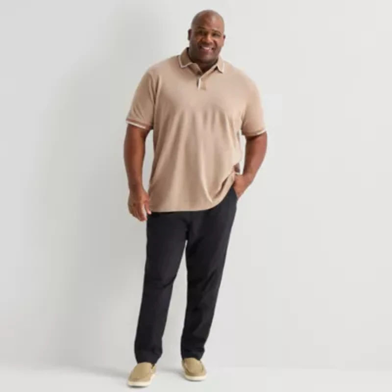 Shaquille O'Neal XLG™ Game On Big and Tall Mens Regular Fit Short Sleeve Polo Shirt