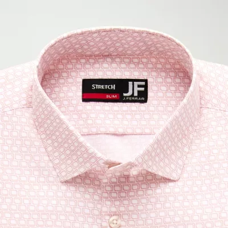 J. Ferrar Ultra Comfort Mens Slim Fit Stretch Fabric Wrinkle Free Long Sleeve Dress Shirt