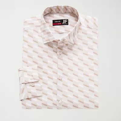 J. Ferrar Ultra Comfort Mens Slim Fit Stretch Fabric Wrinkle Free Long Sleeve Dress Shirt