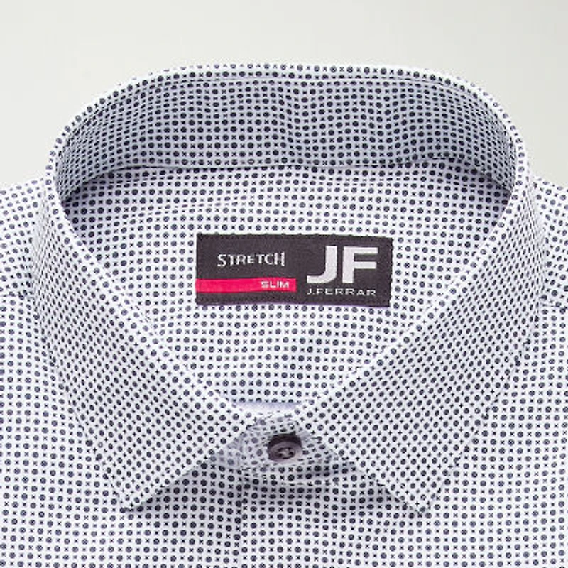 J. Ferrar 360 Stretch Performance Mens Slim Fit Wrinkle Free Long Sleeve Dress Shirt