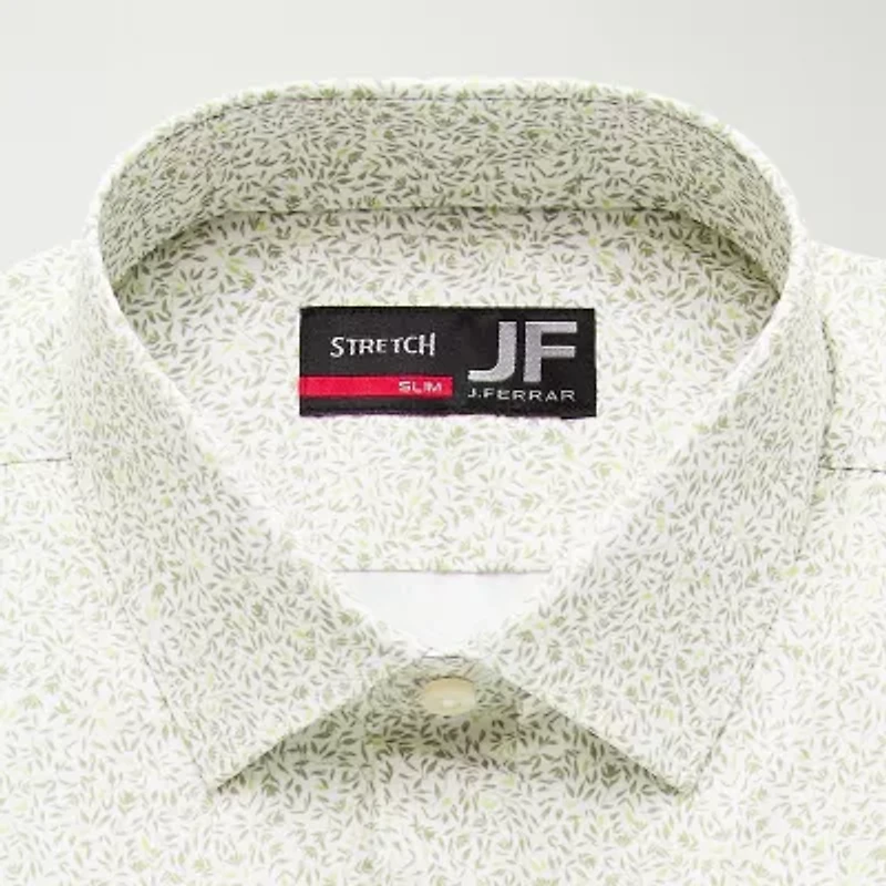 J. Ferrar 360 Stretch Performance Mens Slim Fit Wrinkle Free Long Sleeve Dress Shirt