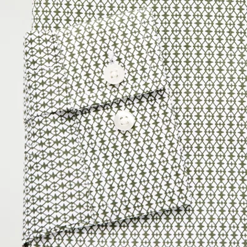 J. Ferrar Ultra Comfort Mens Slim Fit Stretch Fabric Wrinkle Free Long Sleeve Dress Shirt