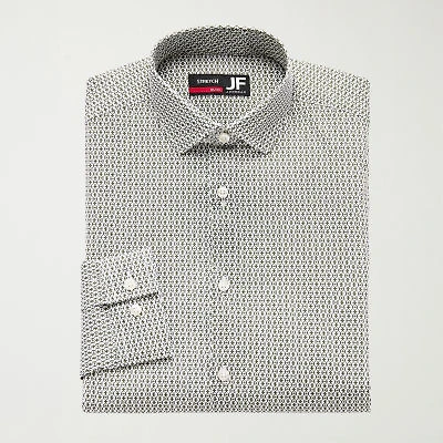 J. Ferrar Ultra Comfort Mens Slim Fit Stretch Fabric Wrinkle Free Long Sleeve Dress Shirt