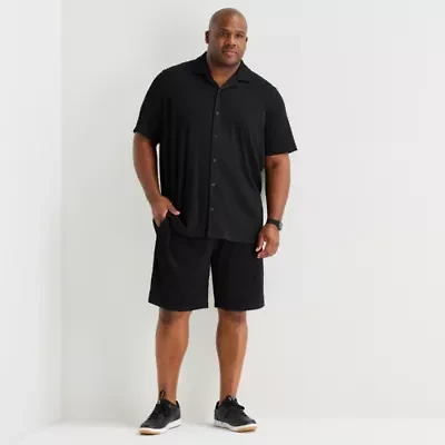 Shaquille O'Neal XLG™ Plisse Mens 10" Big and Tall Pull-On Short