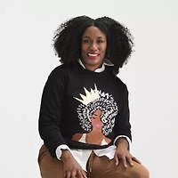 Hope & Wonder Black History Month Queen Womens Crew Neck Long Sleeve Sweatshirt