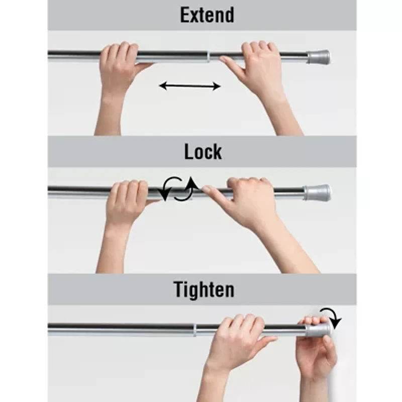 Maytex EZ Up 72" Apex Finial Shower Curtain Tension Rod