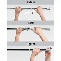 Maytex EZ Up 72" Apex Finial Shower Curtain Tension Rod