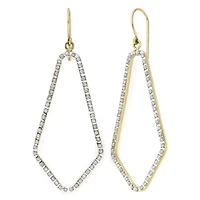 Diamond Fascination™ 14K Yellow Gold Open Geometric Earrings