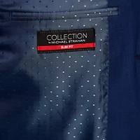 Collection By Michael Strahan Mens Stretch Fabric Slim Fit Grid Suit Jacket