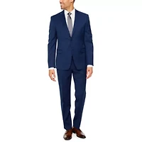 Collection By Michael Strahan Mens Stretch Fabric Slim Fit Grid Suit Jacket
