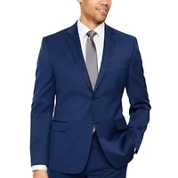 Collection By Michael Strahan Mens Stretch Fabric Slim Fit Grid Suit Jacket