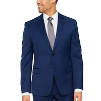 Collection By Michael Strahan Mens Stretch Fabric Slim Fit Grid Suit Jacket