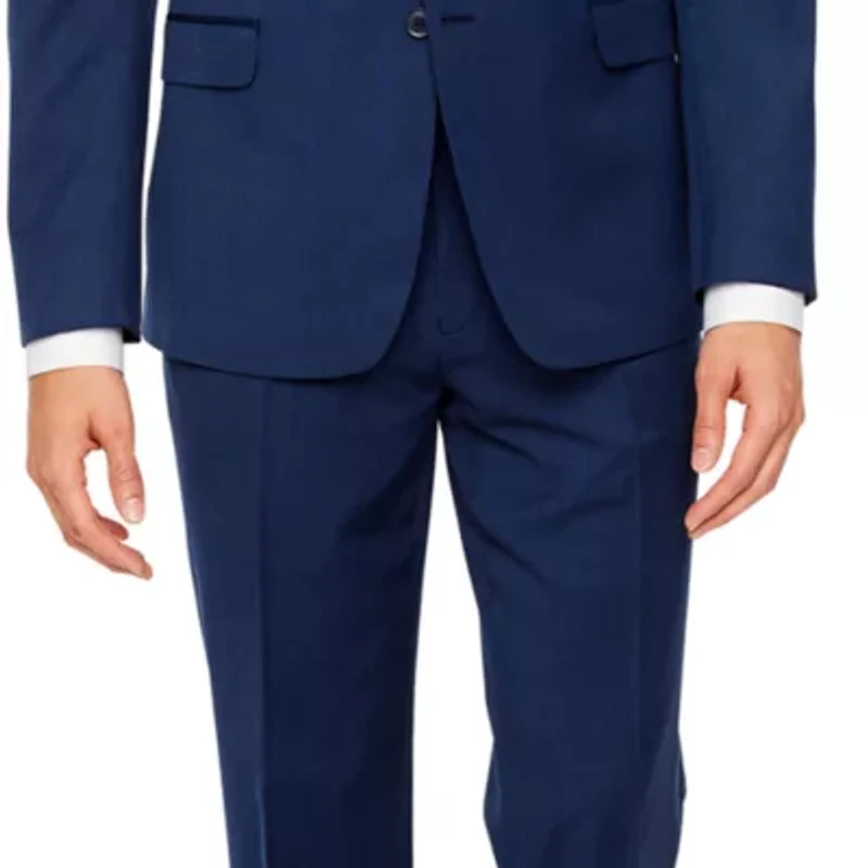 Collection By Michael Strahan Mens Stretch Fabric Slim Fit Grid Suit Jacket