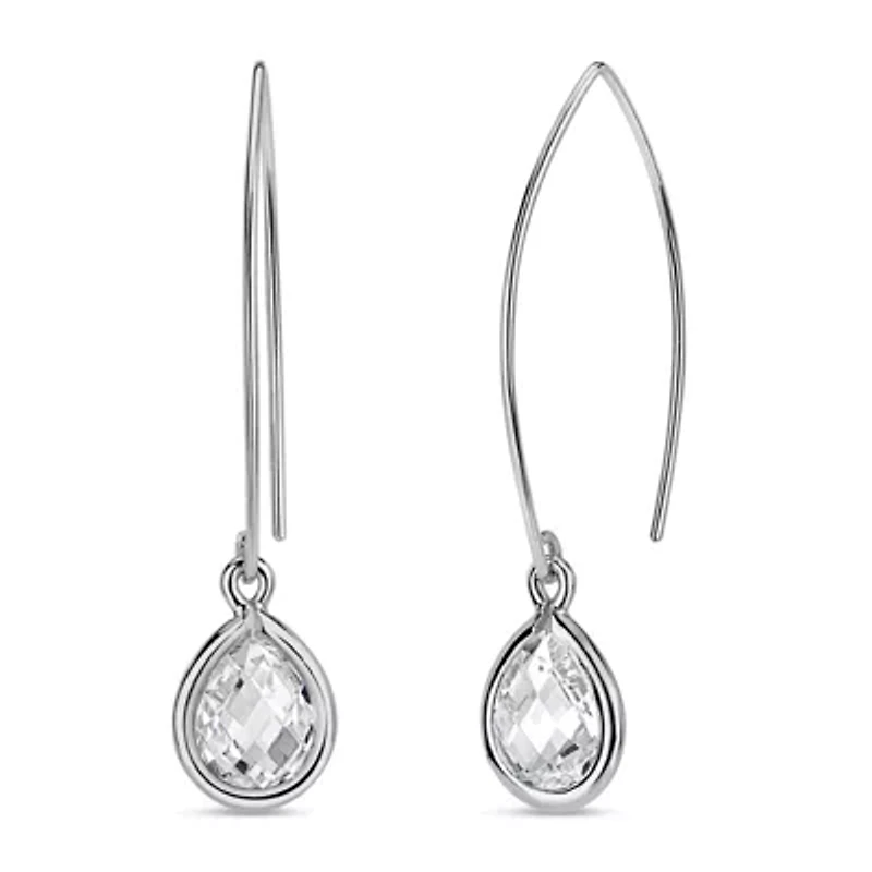 DiamonArt® / CT. T.W. White Cubic Zirconia Sterling Silver Drop Earrings
