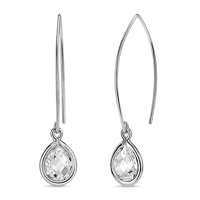DiamonArt® 1/ CT. T.W. White Cubic Zirconia Sterling Silver Drop Earrings