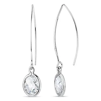 DiamonArt® 6 CT. T.W. White Cubic Zirconia Sterling Silver Drop Earrings