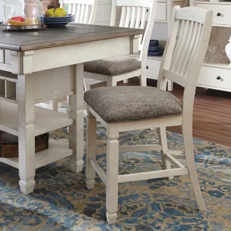 Signature Design by Ashley® Roanoke Set of 2 Upholstered Counter Height Stools