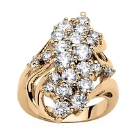 Womens 3 1/2 CT. T.W Cubic Zirconia 14K Gold Over Brass Cocktail Ring