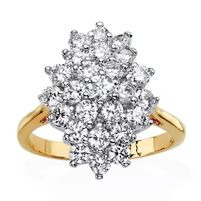 Womens / CT. T.W. Cubic Zirconia 14K Gold Over Brass Cocktail Ring