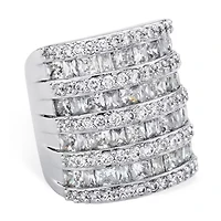 Womens Cubic Zirconia Cocktail Ring