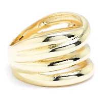 Sparkle Allure Womens 14K Gold Over Brass Band