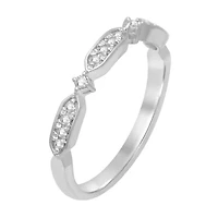 Womens 1/10 CT. T.W. Genuine White Diamond 10K Gold Band