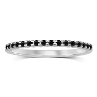 Womens 1/7 CT. T.W. Genuine Black Diamond 10K Gold Band
