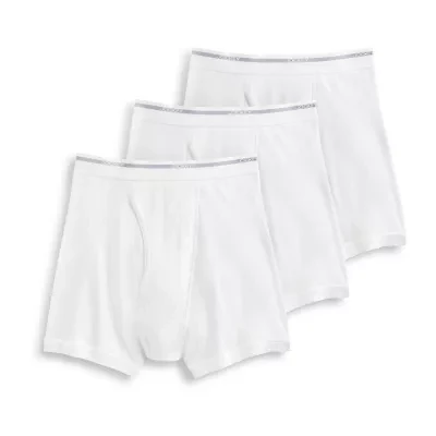 Jockey Classics Cotton Full-Rise Mens 3 Pack Boxer Briefs 9977