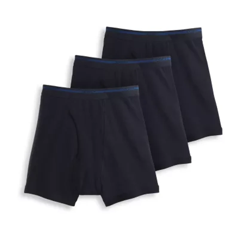 Jockey Classics Cotton Full-Rise Mens 3 Pack Boxer Briefs 9977