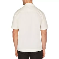 Cubavera Embroidered Button-Down Mens Short Sleeve Camp Shirt